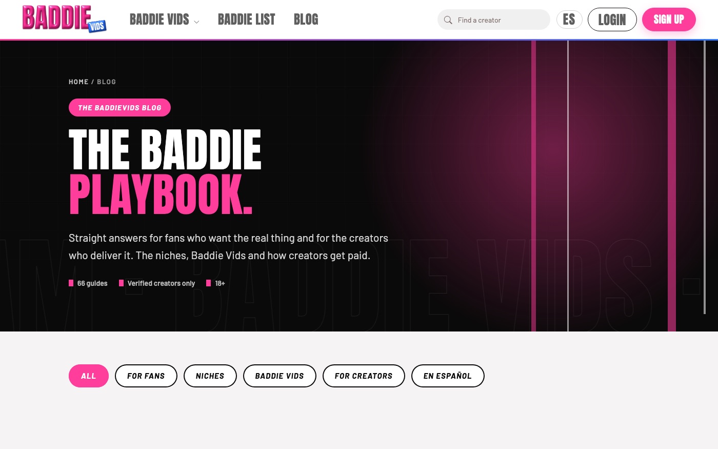 The blog — guides for creators, written for the brand and its niches.