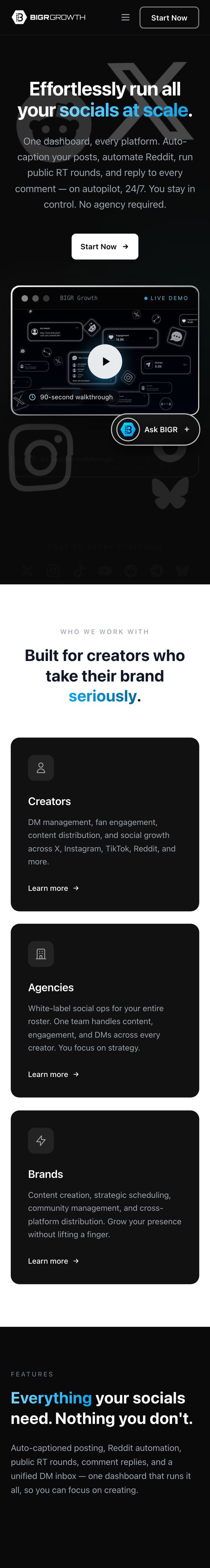 BIGRGrowth.com on a phone