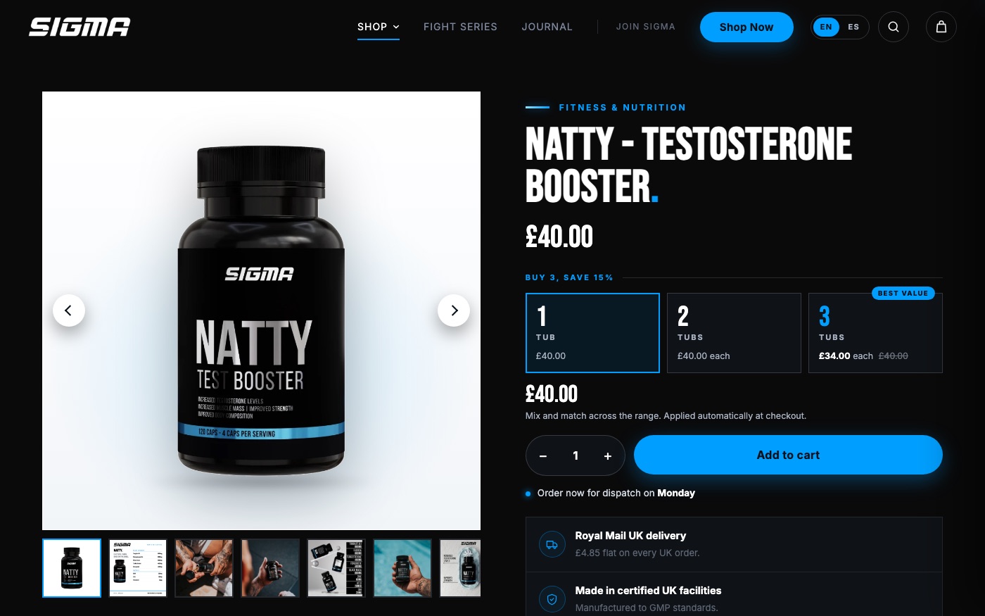 A product page.