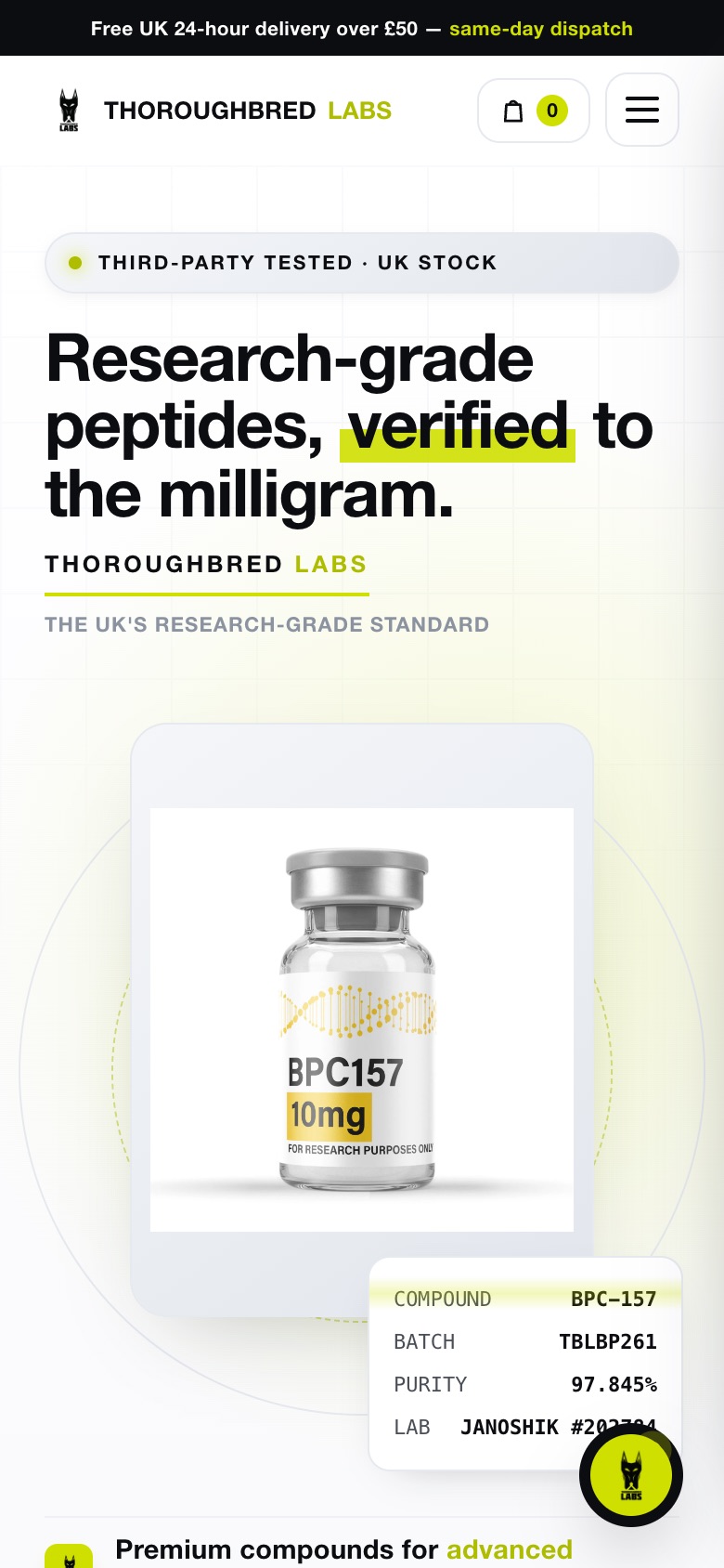 Thoroughbred Labs on a phone