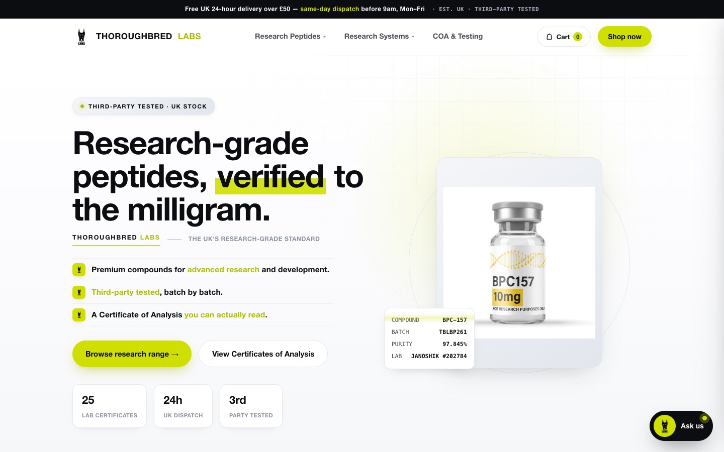 Thoroughbred Labs store