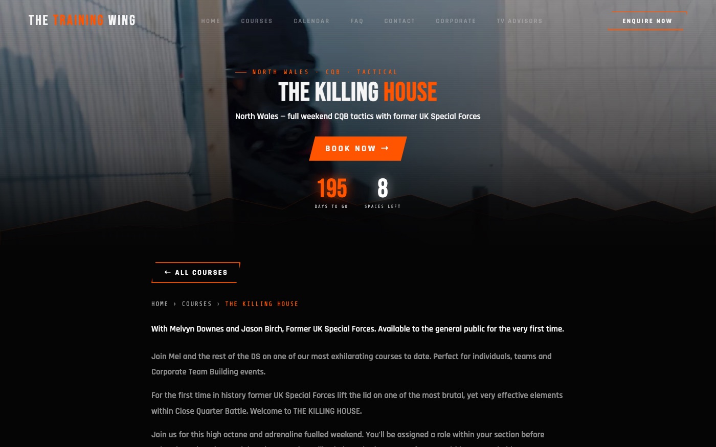 A course page — The Killing House.